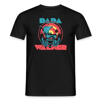 Daddy Dada Kinderwagen Babywalker - Männer T-Shirt - Schwarz - Vorne - AI Model Male 178 light (178cm)