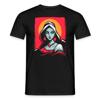 Femme Indienne Traditionnelle - T-shirt homme - noir - Devant - AI Model Male 178 light (178cm)