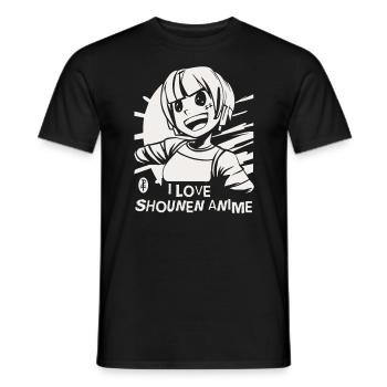 J’adore SHOUNEN ANIME - T-shirt homme - noir - Devant - AI Model Male 178 light (178cm)