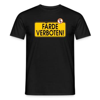 DANGER! Horses forbidden - Men's T-Shirt - black - Front - AI Model Male 178 light (178cm)