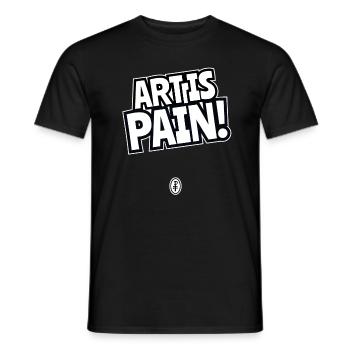 Art is pain - Men's T-Shirt - black - Front - AI Model Male 178 light (178cm)