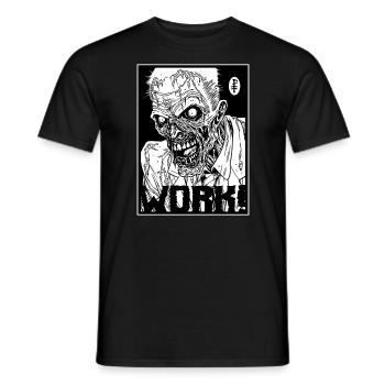 Arbeite für deinen gierigen Zombie-Chef - Männer T-Shirt - Schwarz - Vorne - AI Model Male 178 light (178cm)