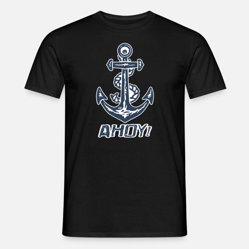 Ahoy Anker - Männer T-Shirt - Schwarz