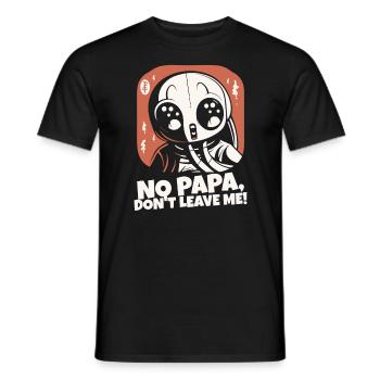 Papa, verlass mich nicht - Männer T-Shirt - Schwarz - Vorne - AI Model Male 178 light (178cm)
