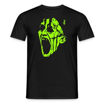 Der schreiende grüne Monster Mann - Männer T-Shirt - Schwarz - Vorne - AI Model Male 178 light (178cm)