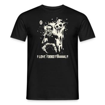 Zombie Kicker: Ich liebe Fußball - Männer T-Shirt - Schwarz - Vorne - AI Model Male 178 light (178cm)