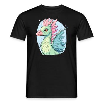 Un dragon aigle de dessin animé - T-shirt homme - noir - Devant - AI Model Male 178 light (178cm)