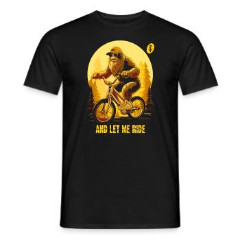 Let me drive, Bigfoot camouflaged while cycling - Men's T-Shirt - black - Front - AI Model Male 178 light (178cm)