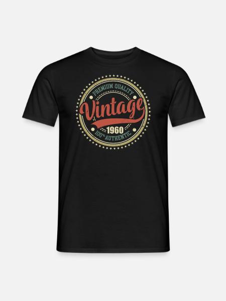 Vintage, 1960er, Retro, Geburtstag der 1960er Jahre - Männer T-Shirt - Schwarz