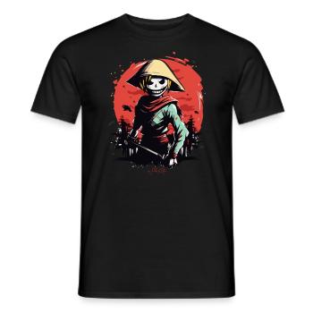 Slender Rizfarmer Zombie Samouraï - T-shirt homme - noir - Devant - AI Model Male 178 light (178cm)