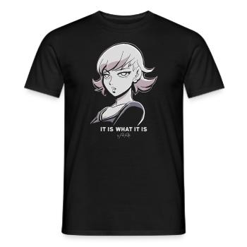 C'est ce que c'est : anime manga dessin animé femme - T-shirt homme - noir - Devant - AI Model Male 178 light (178cm)