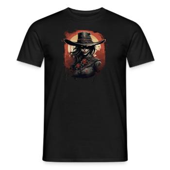 Emo Cowboy Zombie Fille - T-shirt homme - noir - Devant - AI Model Male 178 light (178cm)