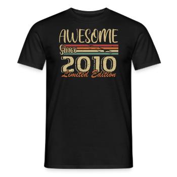 Les légendes sont nées en 2010 Vintage 2010 - T-shirt homme - noir - Devant - AI Model Male 178 light (178cm)