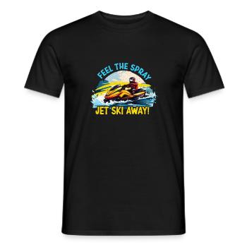 Jet bike sur les vagues - T-shirt homme - noir - Devant - AI Model Male 178 light (178cm)