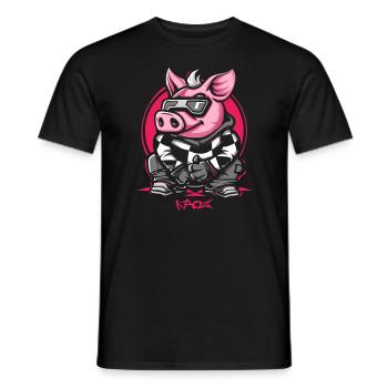 Cool Winter Ski Snowboard Cochon - T-shirt homme - noir - Devant - AI Model Male 178 light (178cm)