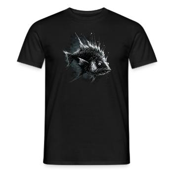 Drôle De Poisson Effrayant - T-shirt homme - noir - Devant - AI Model Male 178 light (178cm)
