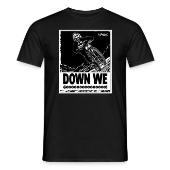 Abwärts geht es: Downhill mountain bike - Männer T-Shirt - Schwarz - Vorne - AI Model Male 178 light (178cm)