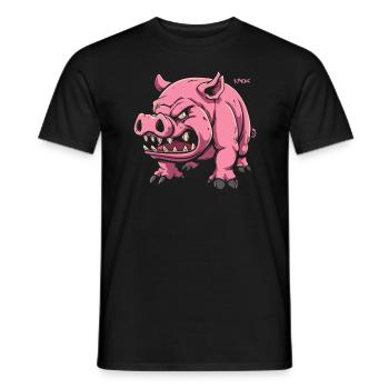 Cute Pet Pig - Men's T-Shirt - black - Front - AI Model Male 178 light (178cm)