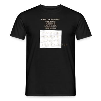 Strichliste keine snacks - Männer T-Shirt - Schwarz - Vorne - AI Model Male 178 light (178cm)