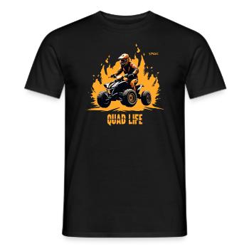 Quad Life : Moto Motocross - T-shirt homme - noir - Devant - AI Model Male 178 light (178cm)