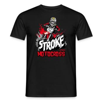 2-Takt Motocross - Männer T-Shirt - Schwarz - Vorne - AI Model Male 178 light (178cm)