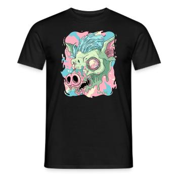Psychedelic Acid Pig - Men's T-Shirt - black - Front - AI Model Male 178 light (178cm)