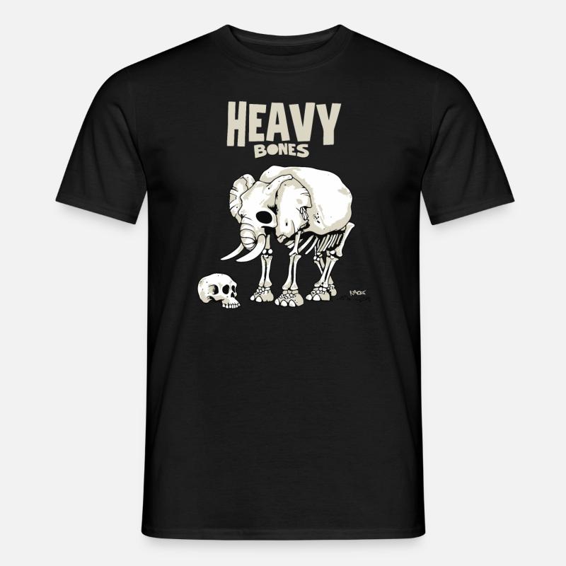 Heavy Bones: Elephant Skull - Men's T-Shirt - black