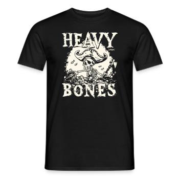 Heavy Bones : Trésor de pirate et Pirate - T-shirt homme - noir - Devant - AI Model Male 178 light (178cm)