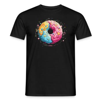 Une galaxie de beignets - T-shirt homme - noir - Devant - AI Model Male 178 light (178cm)
