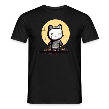 Die abstrakte Cartoon Mond Katze - Männer T-Shirt - Schwarz - Vorne - AI Model Male 178 light (178cm)