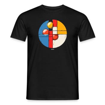 Art moderne abstrait : Donut - T-shirt homme - noir - Devant - AI Model Male 178 light (178cm)