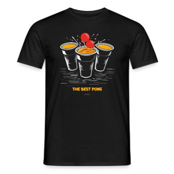 Das beste Pong ist Bier Pong - Männer T-Shirt - Schwarz - Vorne - AI Model Male 178 light (178cm)