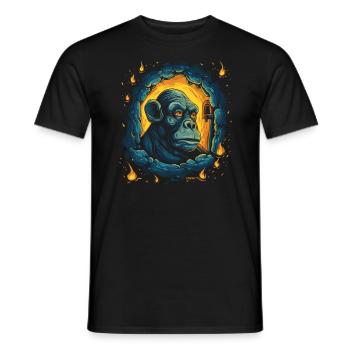Die Nacht des sternen hellen Kerker-Affen - Männer T-Shirt - Schwarz - Vorne - AI Model Male 178 light (178cm)