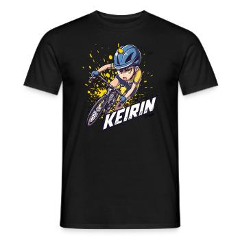 Japanese Keirin Cycling Anime Character - Men's T-Shirt - black - Front - AI Model Male 178 light (178cm)