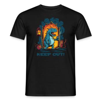 Lustiger Kerker-Drache: Zutritt verboten - Männer T-Shirt - Schwarz - Vorne - AI Model Male 178 light (178cm)
