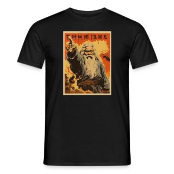 Parody of Japanese Magicians: Magical Fantasy - Men's T-Shirt - black - Front - AI Model Male 178 light (178cm)