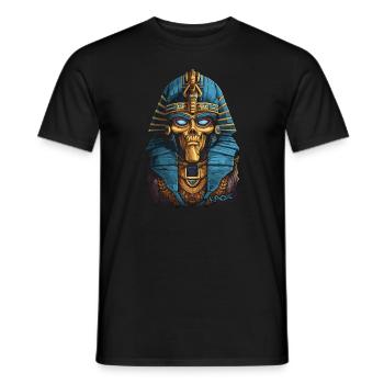 Super Cool Funky Egyptian Pharaoh - Men's T-Shirt - black - Front - AI Model Male 178 light (178cm)