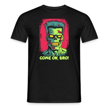 Allez, mon frère, le frère punk zombie - T-shirt homme - noir - Devant - AI Model Male 178 light (178cm)