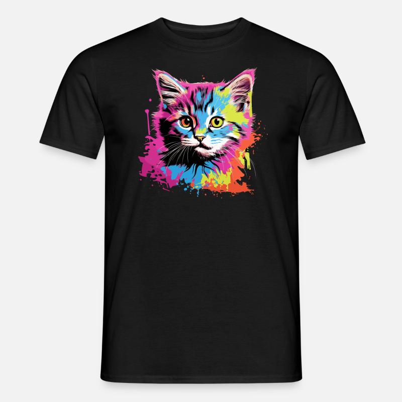 Coole Katze - Männer T-Shirt - Schwarz