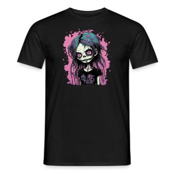 Zombie Emo Fille - T-shirt homme - noir - Devant - AI Model Male 178 light (178cm)