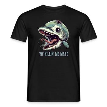 Plainte du dauphin zombie - T-shirt homme - noir - Devant - AI Model Male 178 light (178cm)