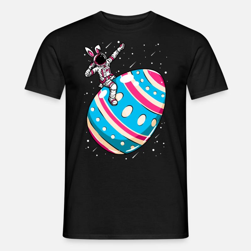 Astronaut - space easter egg - Men's T-Shirt - black