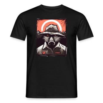 Drôle de nature et de plein air Ranger Cochon - T-shirt homme - noir - Devant - AI Model Male 178 light (178cm)