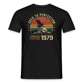 Vintage 1979 Limited Edition 1979 Retro 1979 - Men's T-Shirt - black - Front - AI Model Male 178 light (178cm)