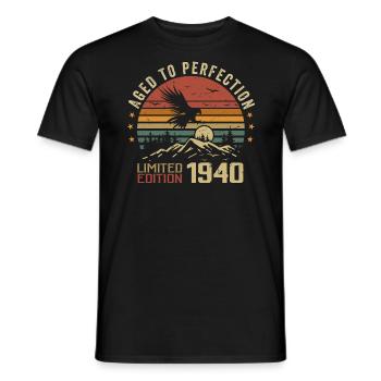 Vintage 1940er Jahre Limitierte Auflage 1940er Jahre Retro 1940er Jahre - Männer T-Shirt - Schwarz - Vorne - AI Model Male 178 light (178cm)