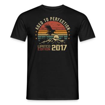 Jahrgang 2017 Limitierte Auflage 2017 Retro 2017 - Männer T-Shirt - Schwarz - Vorne - AI Model Male 178 light (178cm)