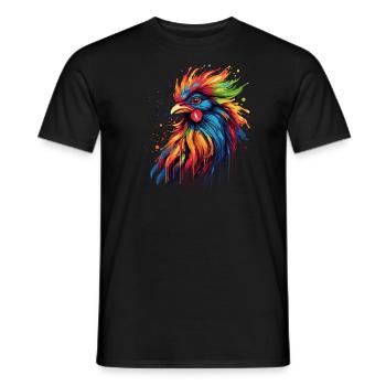 Ein stolzer Hahn - Männer T-Shirt - Schwarz - Vorne - AI Model Male 178 light (178cm)
