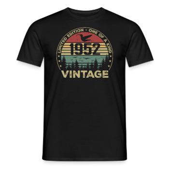 Jahrgang 1952 Original 1952 Retro Geburtstag 1952 - Männer T-Shirt - Schwarz - Vorne - AI Model Male 178 light (178cm)