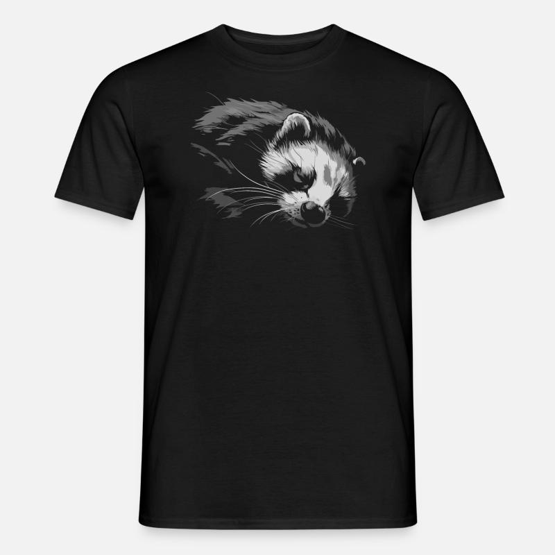Frettchen ist müde - Männer T-Shirt - Schwarz