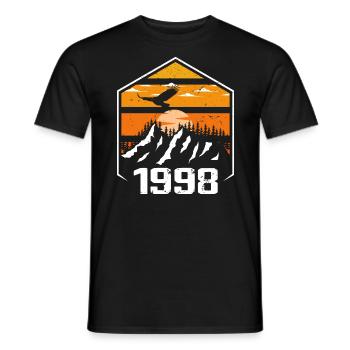 Jubiläum 1998 Jahrgang 1998 Hergestellt im Jahr 1998 - Männer T-Shirt - Schwarz - Vorne - AI Model Male 178 light (178cm)